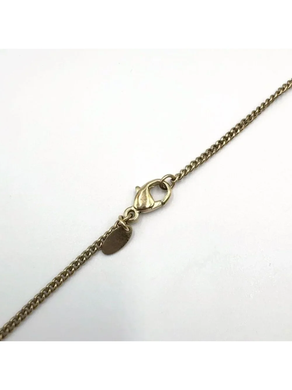 Chanel CC Logo Metiers D'art Rhinestone Clear Gold Light Pink Necklace